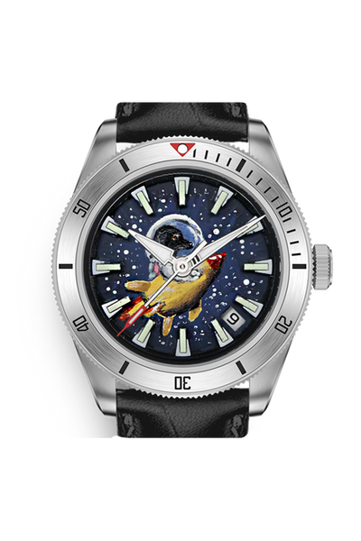 handpainted watch dial frogdiver 39 Malm watches