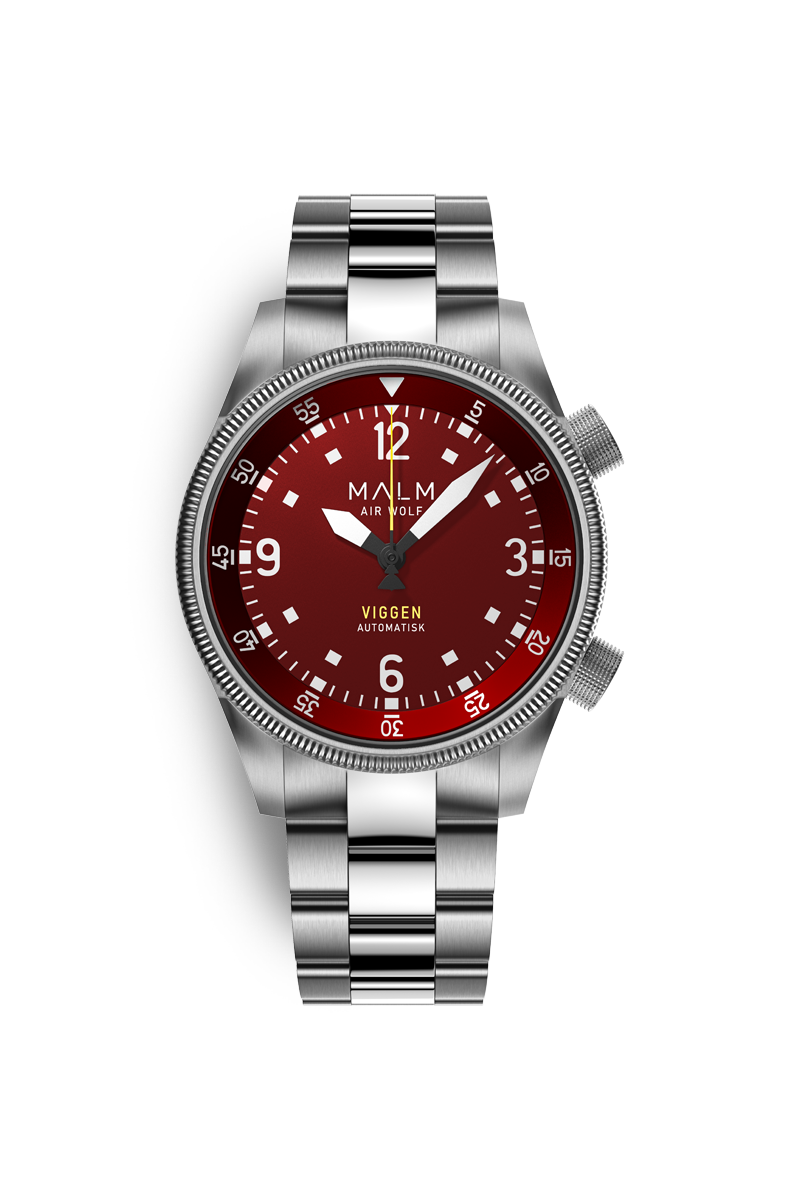 air wolf viggen swiss automatic pilot watch red