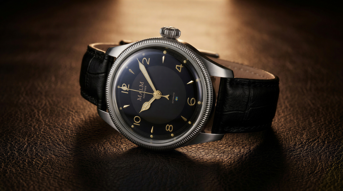 Heritage 39 Swiss Automatic — dial and case detail