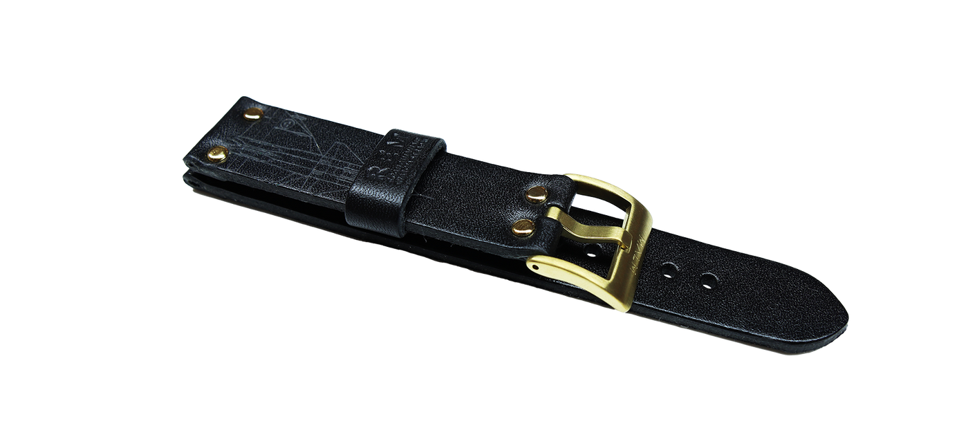 Leather Strap Viggen REM Straps 20 mm Black