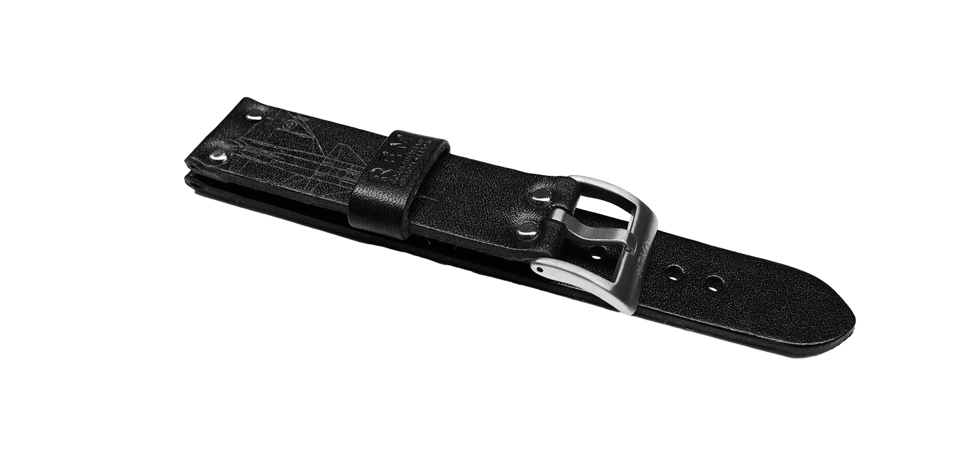 Leather Strap Viggen REM Straps 20 mm Black